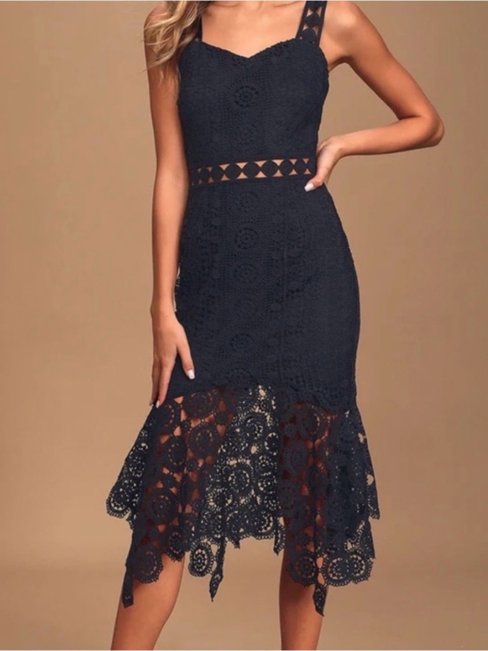 Lulus Navy Lace Dress